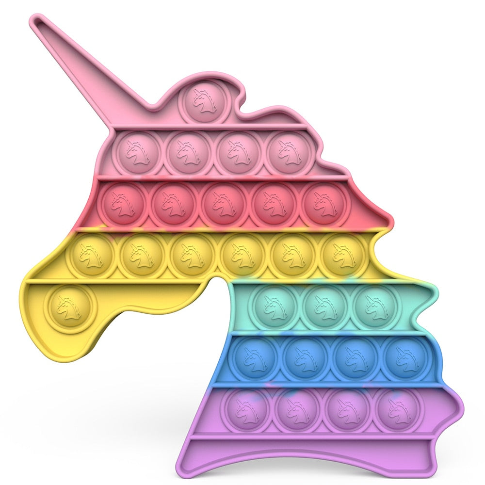 Rainbow Fruits & Animals Pop It Fidget Toys