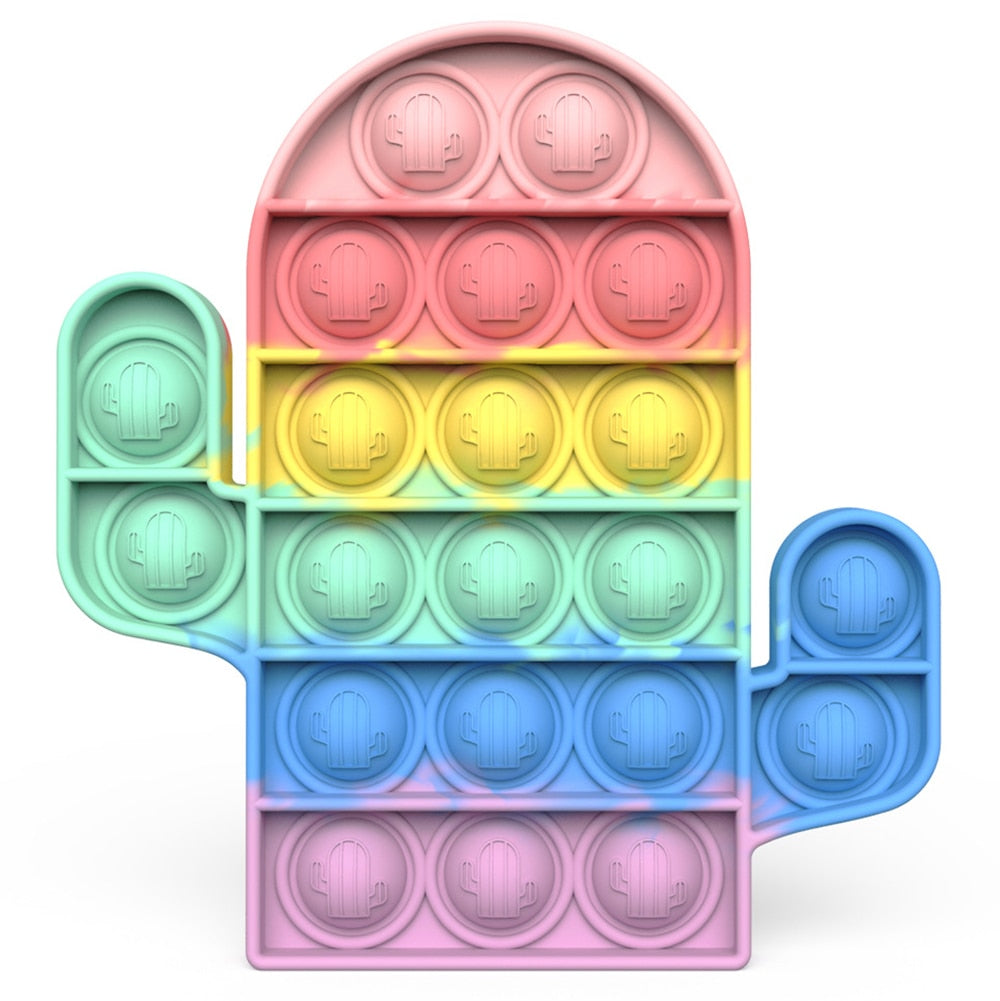 Rainbow Fruits & Animals Pop It Fidget Toys