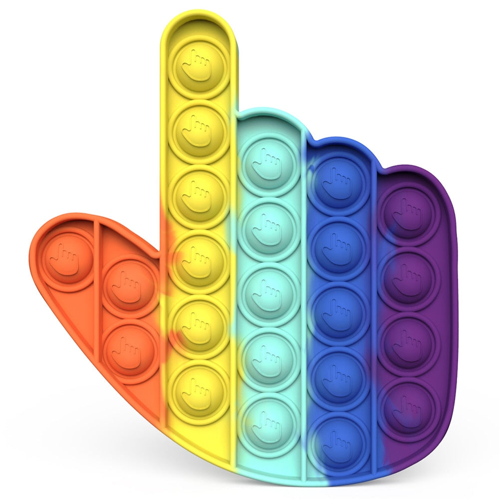 Rainbow Fruits & Animals Pop It Fidget Toys