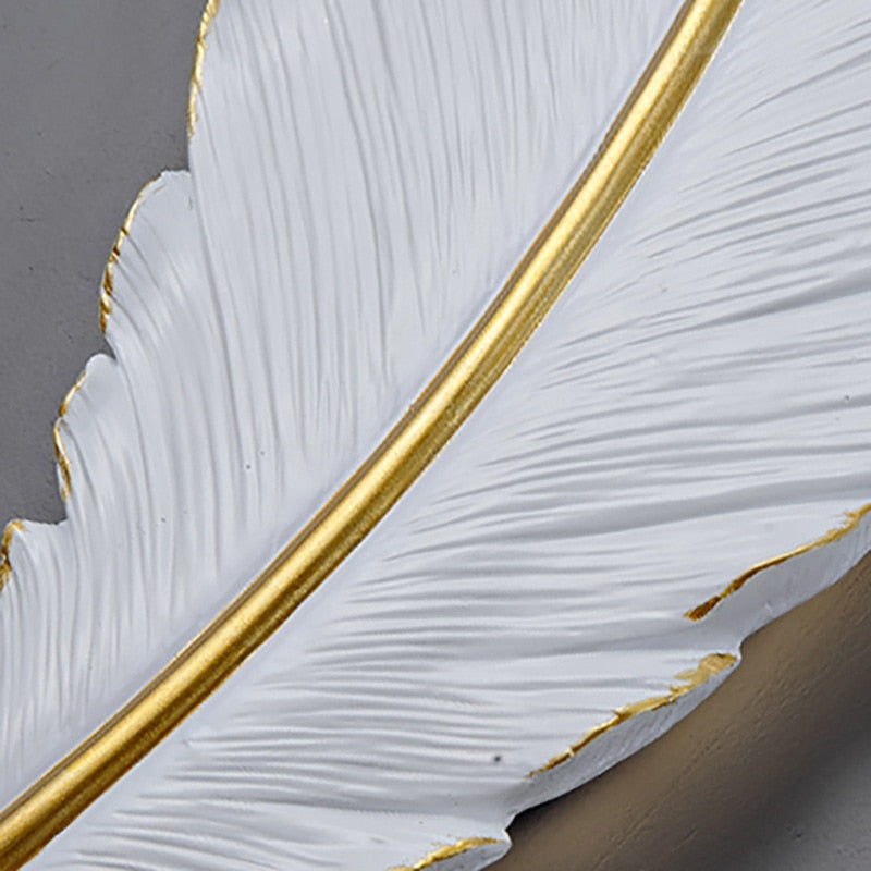 Modern Luxury Feather LED Lights For Wall