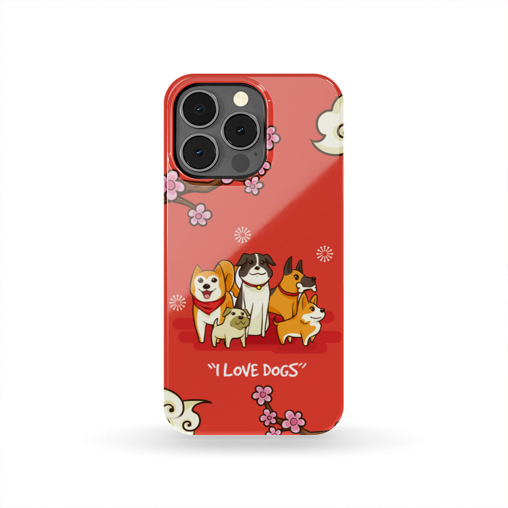 I Love Dogs Phone Case