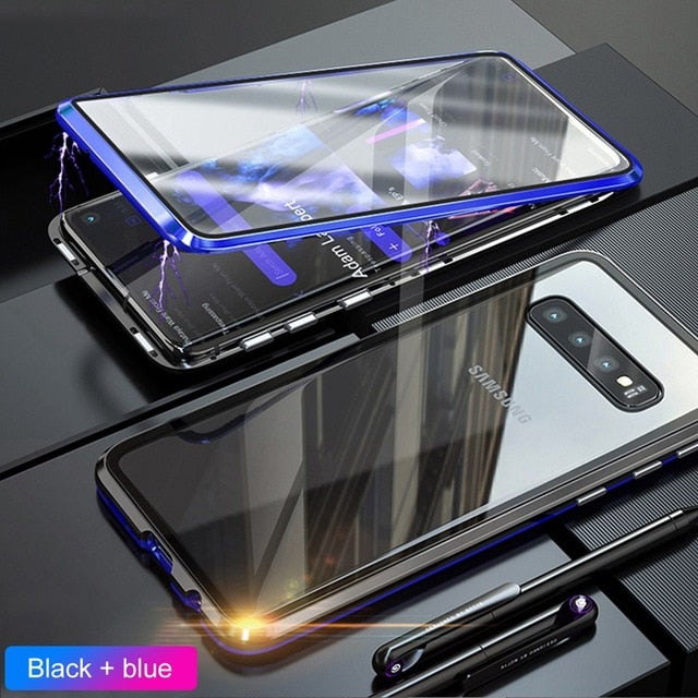 Magnetic Case for Samsung Galaxy (Double Sided) - S10 Plus, S9, S8, Note 9, 8 - Perfenq