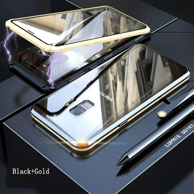 Magnetic Case for Samsung Galaxy (Double Sided) - S10 Plus, S9, S8, Note 9, 8 - Perfenq