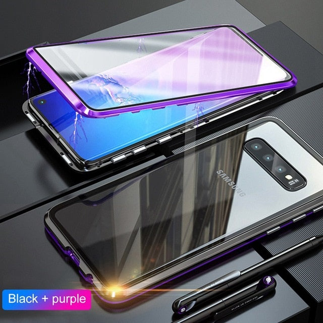Magnetic Case for Samsung Galaxy (Double Sided) - S10 Plus, S9, S8, Note 9, 8 - Perfenq