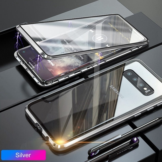 Magnetic Case for Samsung Galaxy (Double Sided) - S10 Plus, S9, S8, Note 9, 8 - Perfenq