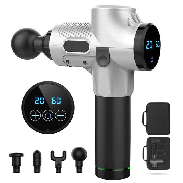 4 in 1 Electric Deep Tissue Massage Gun for Muscle Relaxation & Pain Relief - Perfenq