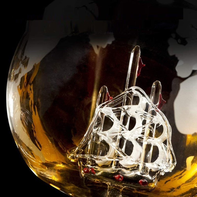Whiskey Decanter Globe Set