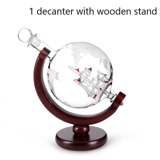Whiskey Decanter Globe Set