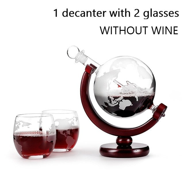 Whiskey Decanter Globe Set