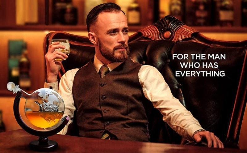 Whiskey Decanter Globe Set