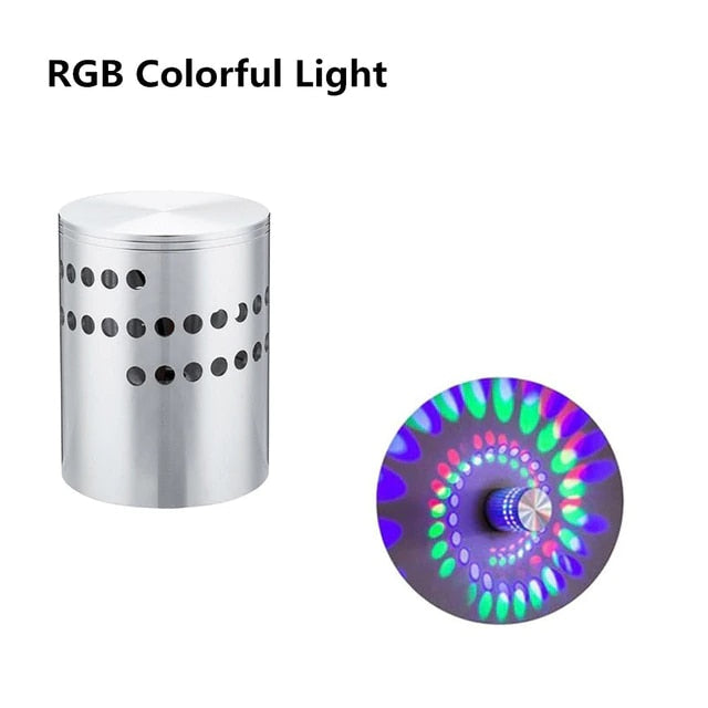 RGB Spiral Hole LED Wall Light
