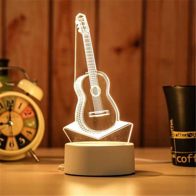 3D Transparent LED Night Lamps