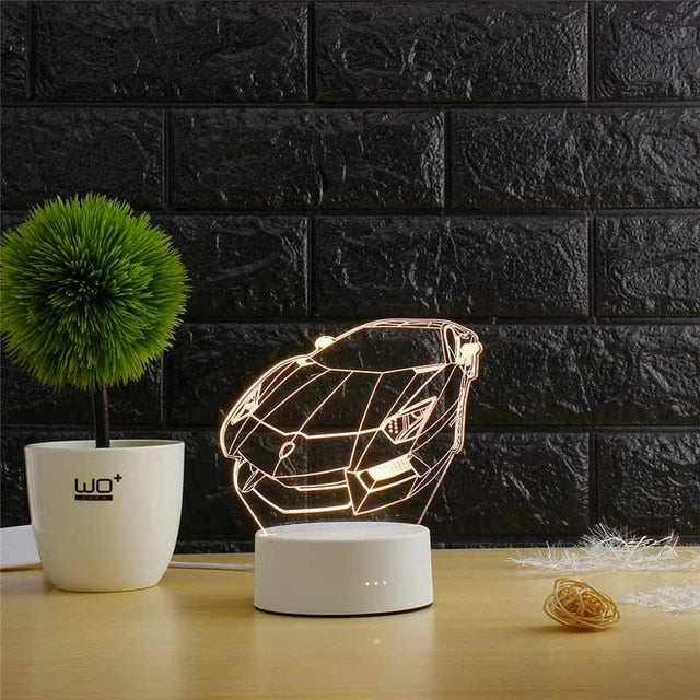 3D Transparent LED Night Lamps