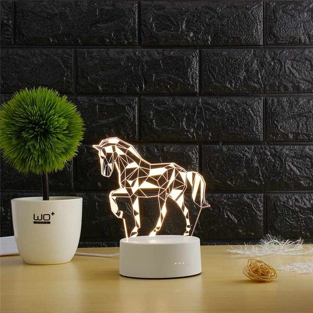 3D Transparent LED Night Lamps