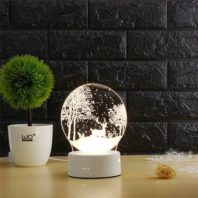 3D Transparent LED Night Lamps