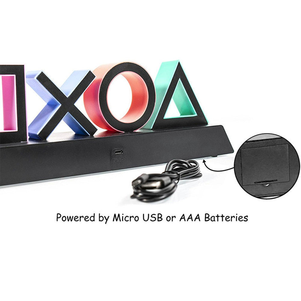 USB Neon Acrylic Game LED Light (Voice Control)