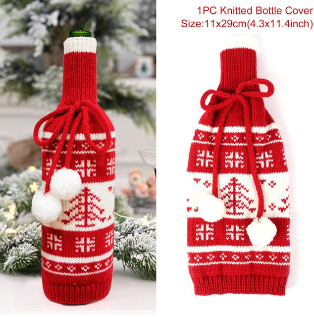Christmas Wine Bottle Cover