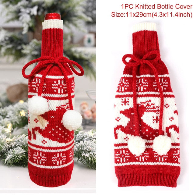Christmas Wine Bottle Cover
