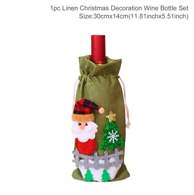 Christmas Wine Bottle Cover