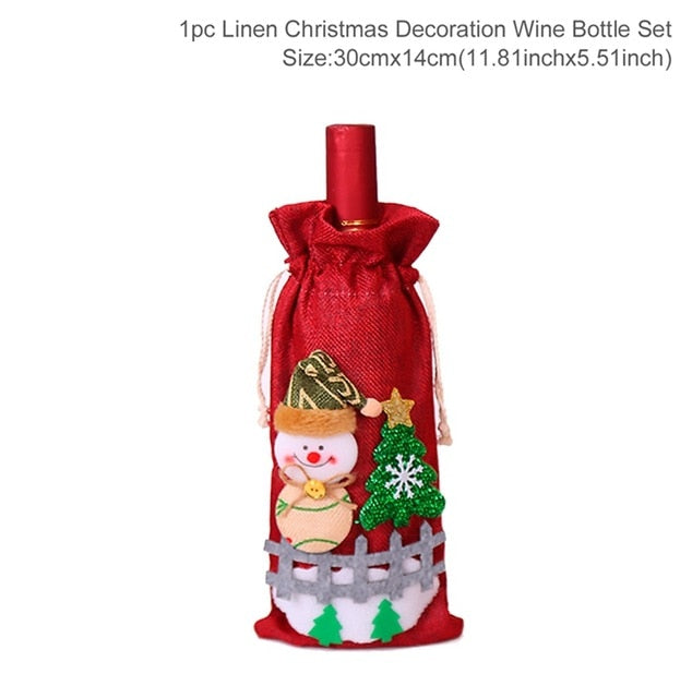 Christmas Wine Bottle Cover