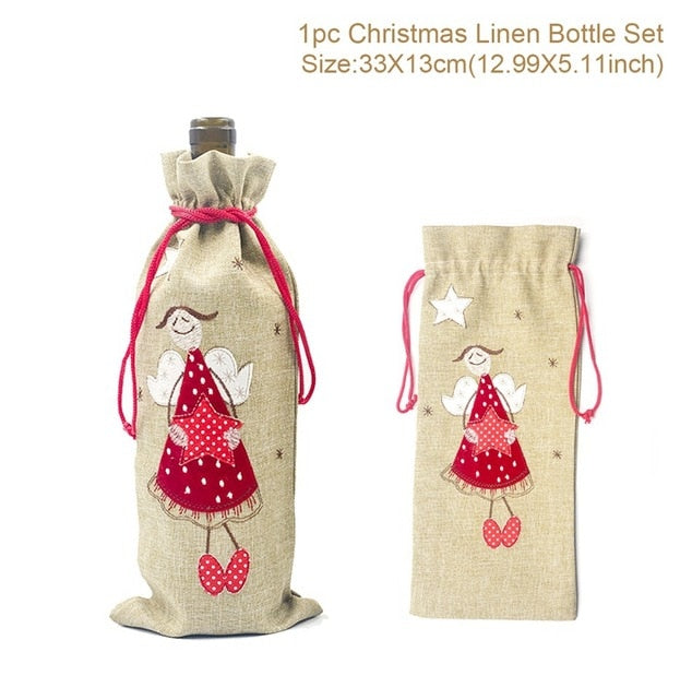 Christmas Wine Bottle Cover