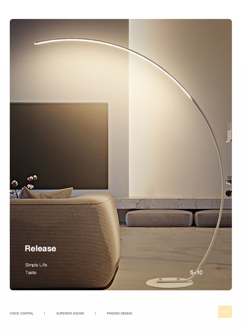 Modern Luxury Curved LED Floor Lamp