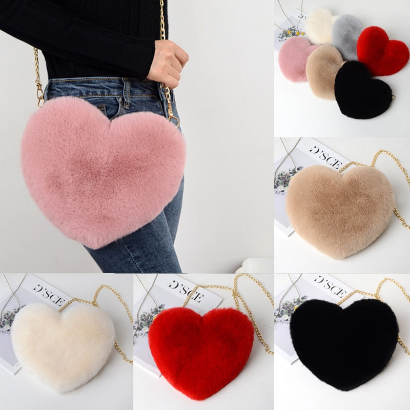 Women's Heart Shaped Crossbody Wallet Purse Shoulder Bag