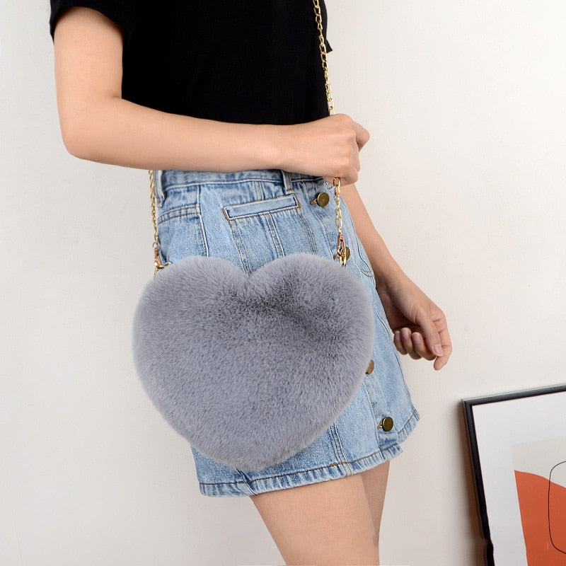 Women's Heart Shaped Crossbody Wallet Purse Shoulder Bag