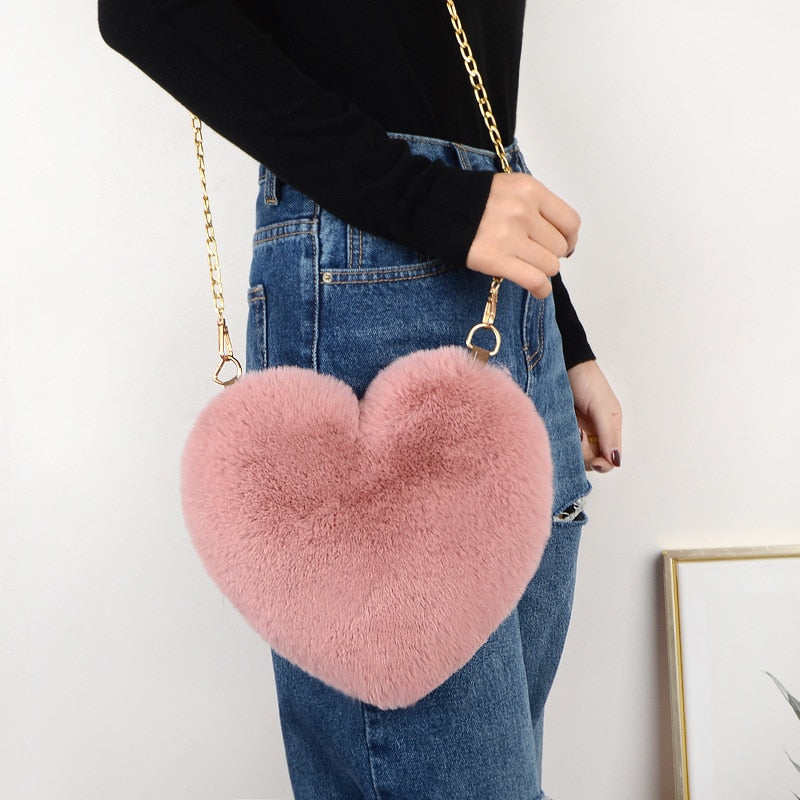 Women's Heart Shaped Crossbody Wallet Purse Shoulder Bag