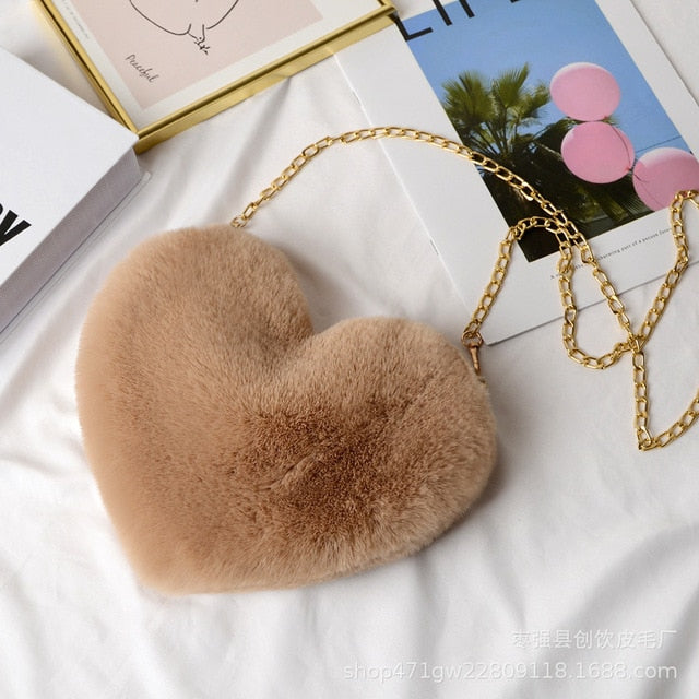 Women's Heart Shaped Crossbody Wallet Purse Shoulder Bag