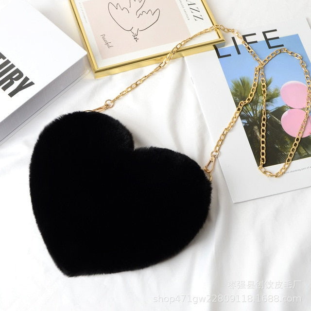 Women's Heart Shaped Crossbody Wallet Purse Shoulder Bag