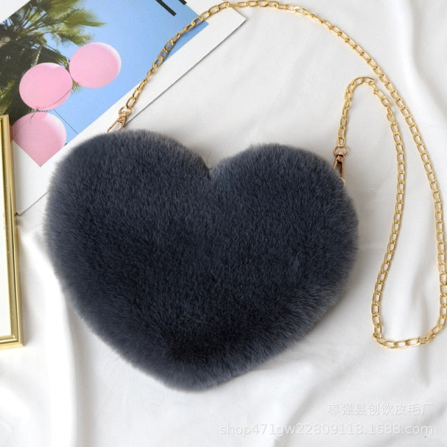 Women's Heart Shaped Crossbody Wallet Purse Shoulder Bag