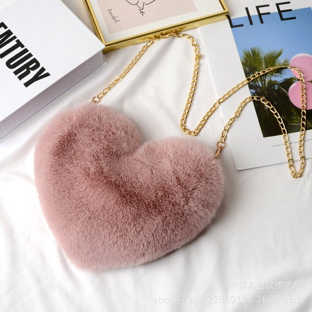 Women's Heart Shaped Crossbody Wallet Purse Shoulder Bag