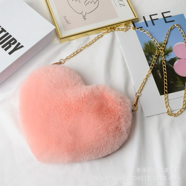 Women's Heart Shaped Crossbody Wallet Purse Shoulder Bag