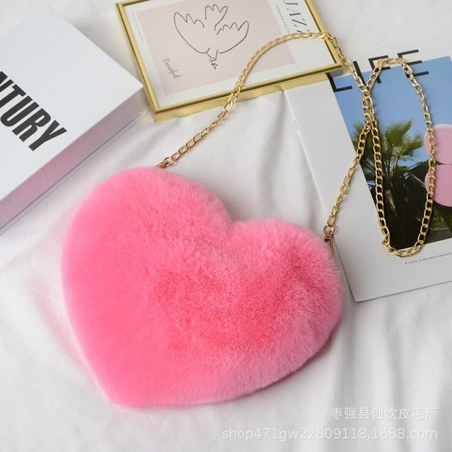 Women's Heart Shaped Crossbody Wallet Purse Shoulder Bag