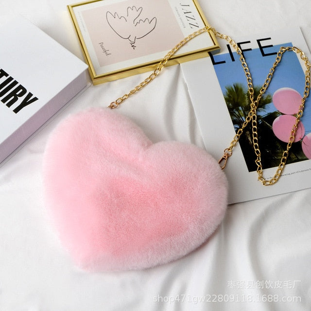 Women's Heart Shaped Crossbody Wallet Purse Shoulder Bag