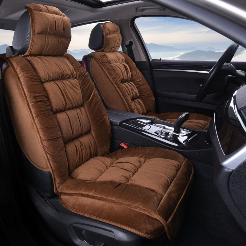 Winter Plush Faux Fur Car Seat Cover