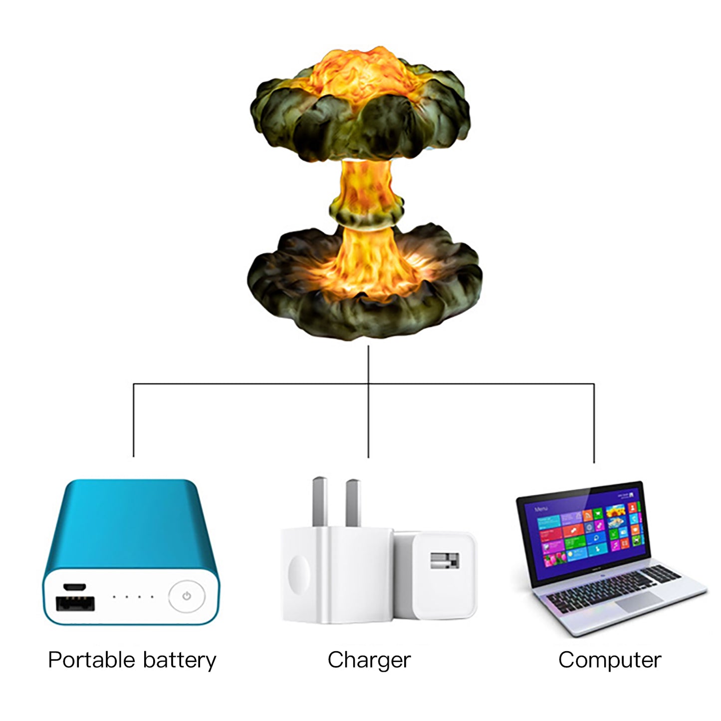 Nuclear Explosion Night Light Lamp