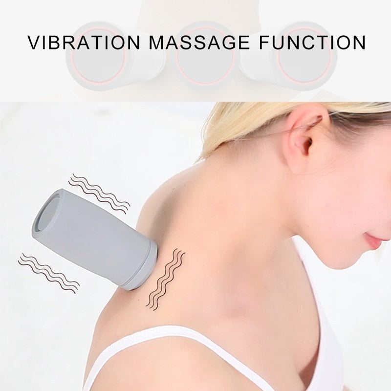 Portable Smart Electric Neck and Back Massager Cupping and Pulse Full Body Massage Relaxation