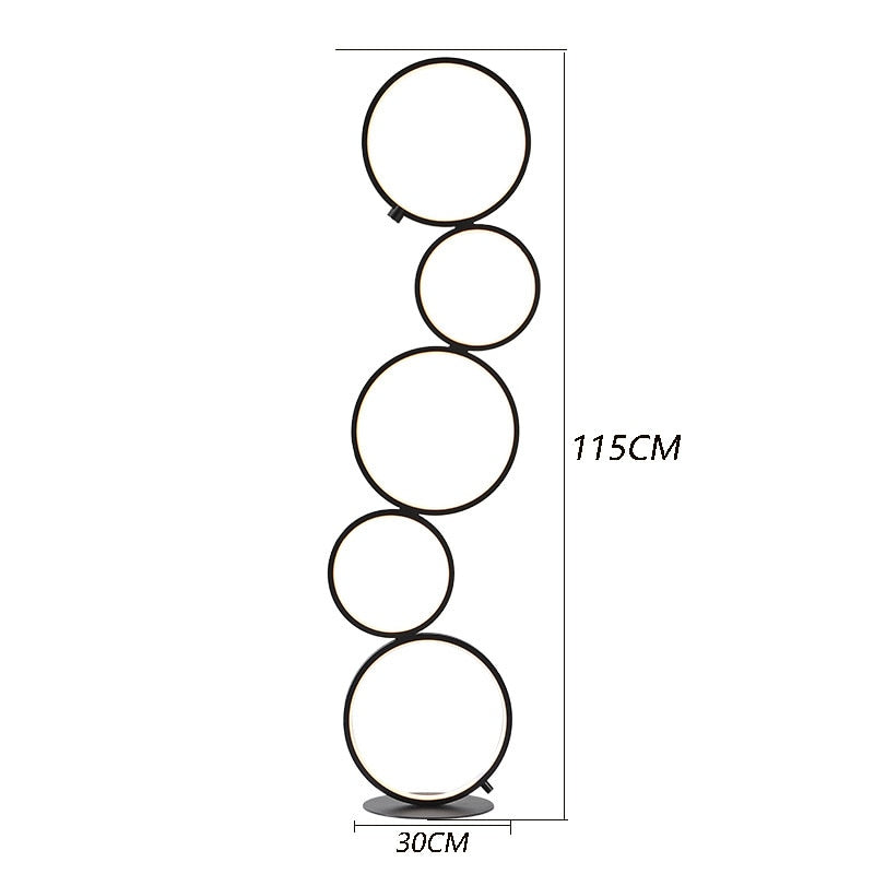 Modern Luxury Ring Touch Switch LED Floor Lamp