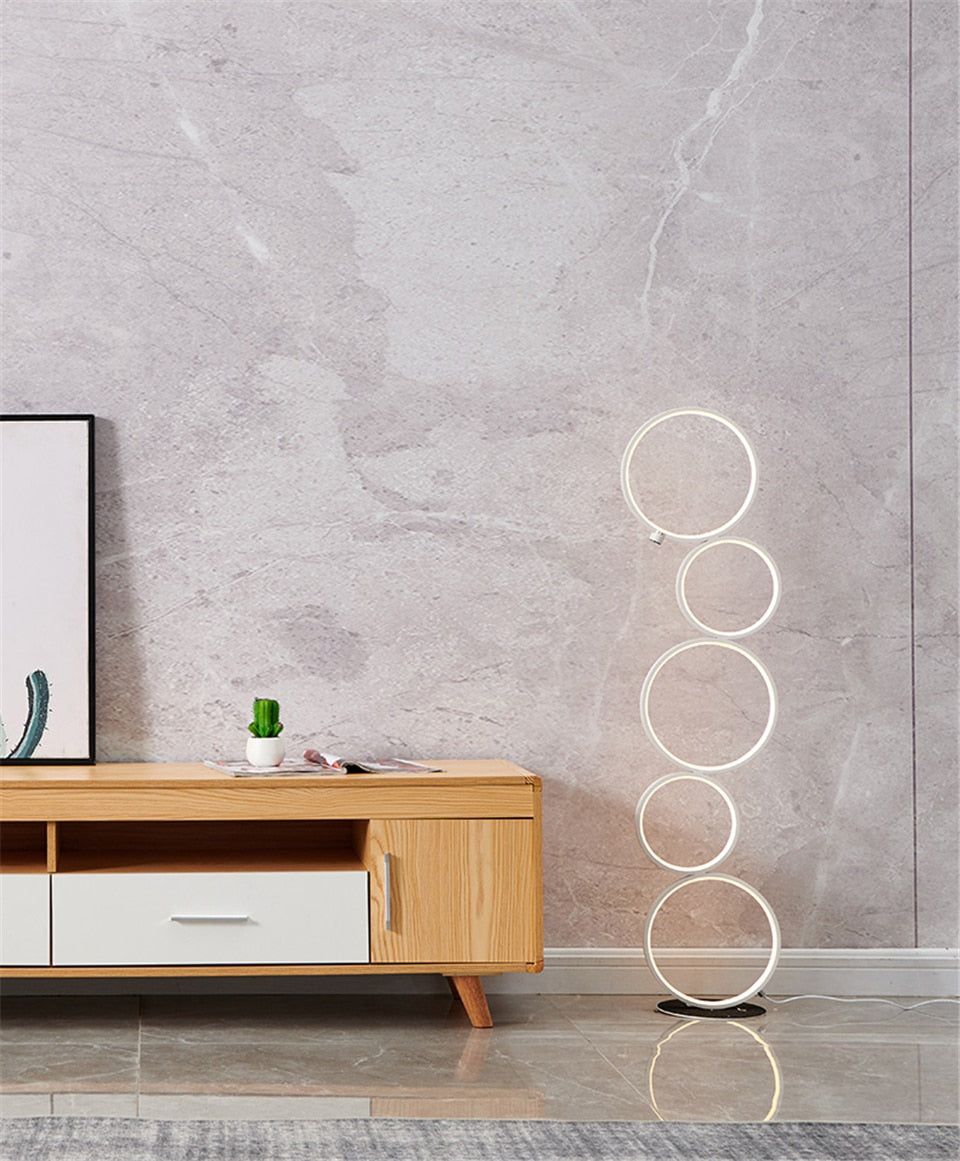 Modern Luxury Ring Touch Switch LED Floor Lamp