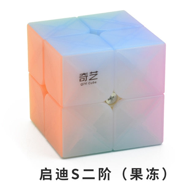 Qiyi Jelly Color Neo Magic Cube Transparent Cube Puzzle Finger Toys Professional Speed Cubes