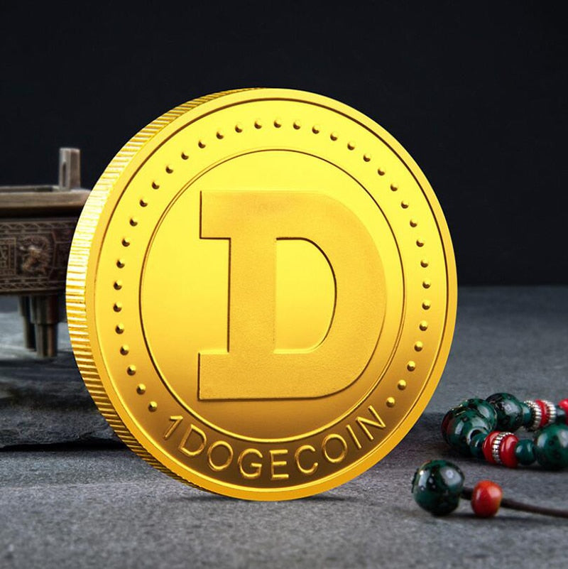 Dogecoin Silver & Gold Plated Metal Coin