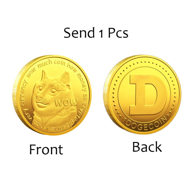 Dogecoin Silver & Gold Plated Metal Coin