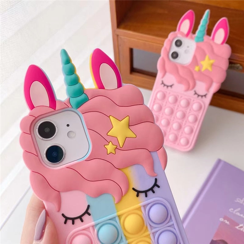 Unicorn Pop It Fidget iPhone Case