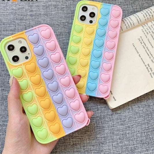 Heart Pop It Fidget iPhone Case