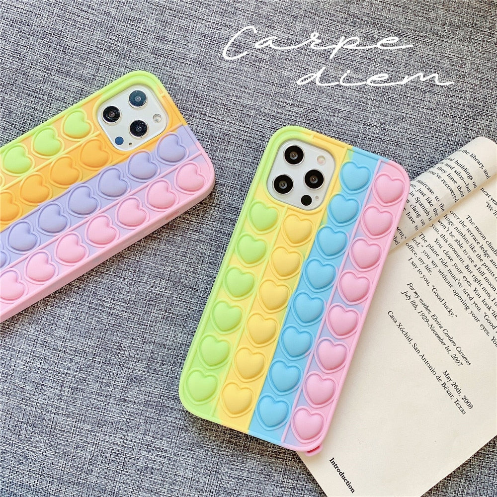 Heart Pop It Fidget iPhone Case