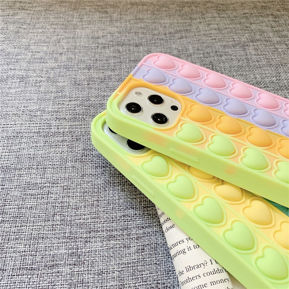 Heart Pop It Fidget iPhone Case