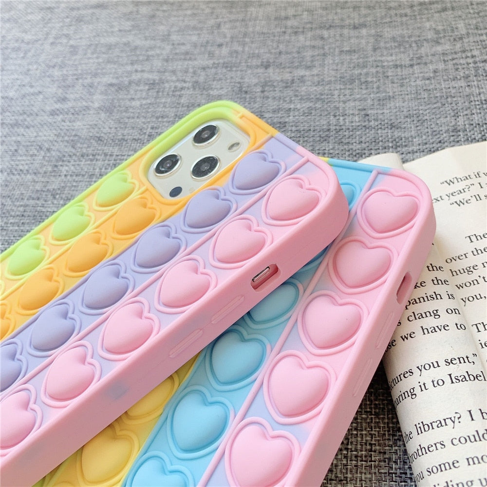 Heart Pop It Fidget iPhone Case