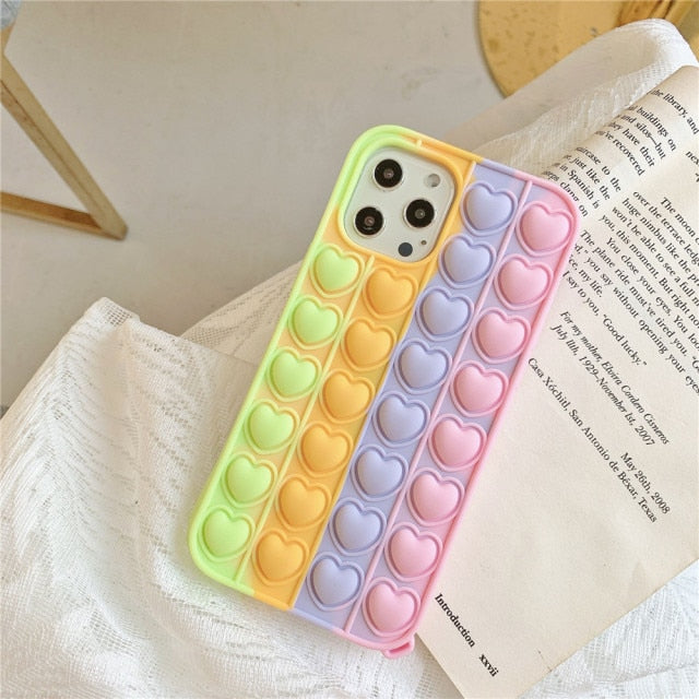 Heart Pop It Fidget iPhone Case